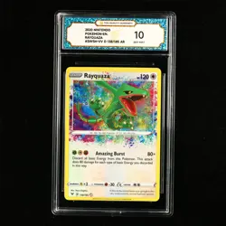 TQG 10 GEM MINT 2020 Pokemon ENG Rayquaza #SWSH-W D 138/185 AR - Image 2