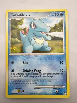 Pokemon TCG Totodile Mysterious Treasures 106/123 Regular Common Non Holo 2007 - Image 1