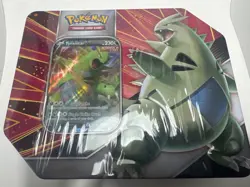 Pokemon TCG: Tyranitar V Strikers Factory Sealed 5-Pack Tin 2021 - Image 1