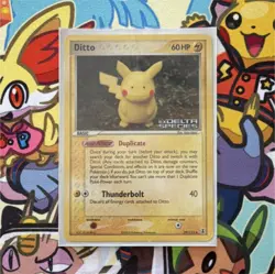 Pokemon Ditto (Pikachu) Delta Species 063/113 Common Reverse Holo DAMAGED - Image 1