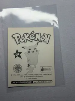 NEAR MINT Mew Merlin Pokemon Album Stickers Silver Prism #S23 1999 NM - Image 2