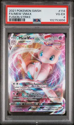 2021 MEW VMAX Pokemon -SWSH/FA VMAX #Excellent 4 #MewVmax - Image 2