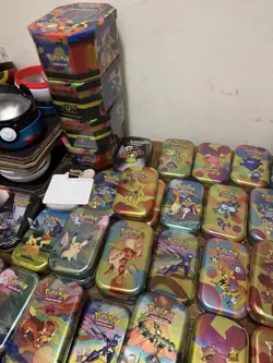 Pokemon Tin Storage Containers Lot Empty - Image 3