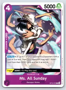 One Piece - OP12-075 - Ms. All Sunday - C - US Seller - Image 1