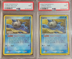 SEQUENTIAL PSA 9 LAPRAS 8 REVERSE FOIL & HOLO FOIL EX LEGEND MAKER POKEMON MINT - Image 1