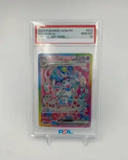 2025 POKEMON KOREAN SV8A-TERASTAL FEST EX SPECIAL ART RARE SYLVEON EX PSA 10 - Image 1