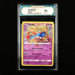 TQG 10 GEM MINT 2020 Pokemon ENG Zacian #SWSH-VV D 082/185 AR - Image 1