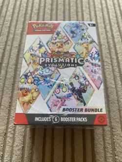 Pokemon TCG Prismatic Evolutions Booster Bundle 6 Packs - Big Tear - Image 1