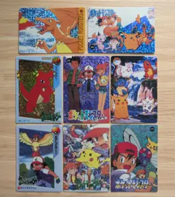 Pokemon Vending Sticker Cards Holo Prism Vintage Lot Of 8 Charizard Misty + More - Image 1