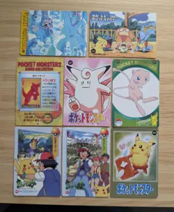 Pokemon Vending Sticker Cards Holo Prism Vintage Lot Of 8 Charizard Misty + More - Image 2