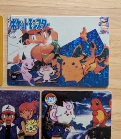 Pokemon Vending Sticker Cards Holo Prism Vintage Lot Of 8 Charizard Misty + More - Image 4