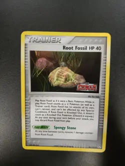 Pokemon Card Root Fossil HP 40 86/108 Stamped Reverse Holo EX Power Keepers DMG - Image 1