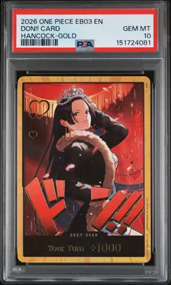 DON!! Card (Boa Hancock) (Gold) Extra Booster: One Piece Heroines Edition PSA 10 - Image 1
