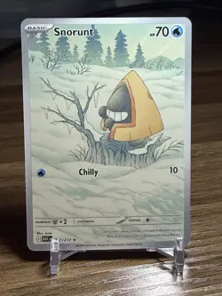 Pokemon TCG Snorunt 227/217 2023 Basic Ice 70 HP 10 SV04 Paradox Rift Card - Image 1