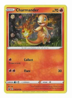 Pokemon Sword & Shield Charmander Foil Holo Black Star Promo Card SWSH092 - Image 3
