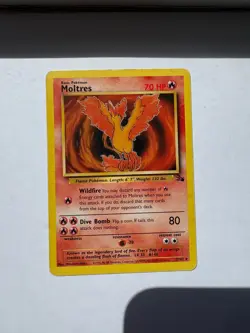 Moltres - Fossil 27/62 Rare WotC Pokemon Card LP - Image 1