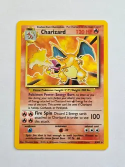 Charizard 4/102 Base Set Rare Holo Pokemon Card WOTC 1999 - EX/Near Mint - Image 1
