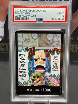 2023 One Piece OP04 English DON!! Card Alternate Art PSA 9 MINT - Image 1