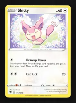 Skitty 141/189 LP Darkness Ablaze English Pokemon Card TCG - Image 1