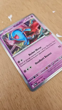 Team Rocket's Wobbuffet 82/182 Holographic Pokemon Card - Image 1