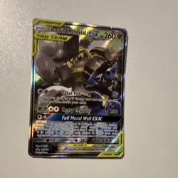 Lucario & Melmetal GX TAG TEAM Full Art Holo SM192 Pokemon TCG Card - Image 1
