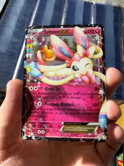 Sylveon EX RC21/RC32 Holo Rare Generations Pokemon Card small dent - Image 5