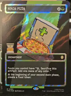 Ninja Pizza (Borderless) (Surge Foil) Commander: TMNT - Image 1