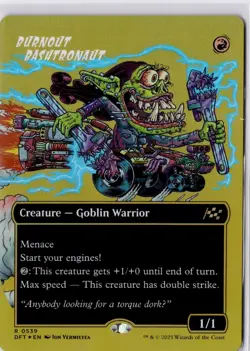 Burnout Bashtronaut (Borderless) (First-Place Foil) Aetherdrift Foil NM R 0539 - Image 1