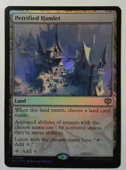 Petrified Hamlet *FOIL Rare* Magic MtG x1 Secrets of Strixhaven - Image 1