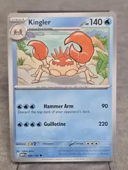 Kingler - Regular - #99 /165 Scarlet & Violet : 151 - NM - Pokemon TCG - Image 1