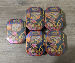 Pokemon Mega Charizard EX Tin (Mega Charizard Y) LOT OF 5! - Image 1