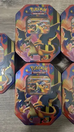 Pokemon Mega Charizard EX Tin (Mega Charizard Y) LOT OF 5! - Image 3