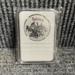 Pokemon Mewtwo Collectible Coin Silver Metal Medallion Pokemon TCG - Image 2