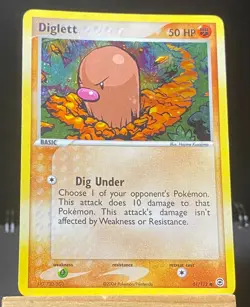 Diglett 61/112 Holo EX: Fire Red & Leaf Green Pokemon TCG - Image 1