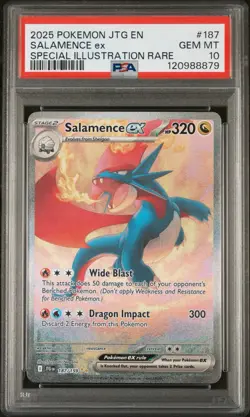 PSA 10 Salamence EX 187/159 Pokemon Journey Together Special Illustration Rare - Image 1