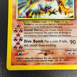 Ho-oh 07/64 Neo Revelation Holo Unlimited Vintage Pokemon - Image 5