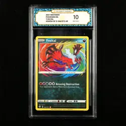 TQG 10 GEM MINT 2021 Pokemon ENG Yveltal #SWSH-SF D 046/072 AR - Image 1