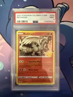 2021 POKEMON CELEBRATIONS #002 RESHIRAM PSA 9 - Image 1
