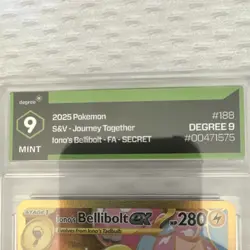 Pokemon Iono's Bellibolt EX 188/159 Sv09 Journey Together Secret Rare Degree 9 - Image 3
