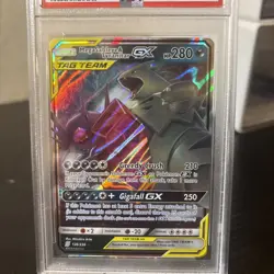 2019 Pokemon Unified Minds Mega Sableye & Tyranitar GX #126 PSA 9 TAG TEAM - Image 3