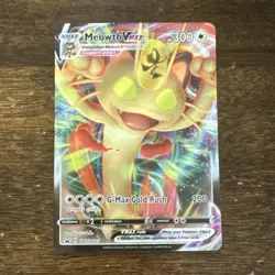 Pokemon Meowth VMAX Promo SWSH005 Holo SWSH Sword & Shield Autographed 300 HP - Image 1