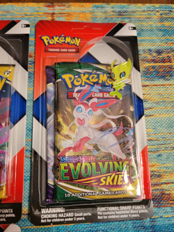 lot of 4 pokemon sword & shield evolving skies booster blister pin packs - Image 5