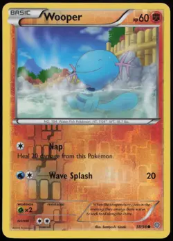 Wooper 38/98 MP Ancient Origins Common Reverse Holo Pokemon - Image 1
