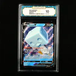 TQG 10 GEM MINT 2020 Pokemon ENG Eiscue V #SWSH-RC D 055/192 Holo V - Image 1