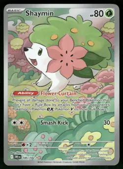 2025 Shaymin 185/182 Illustration Rare Holo NM Pokemon SV10: Destined Rivals - Image 1