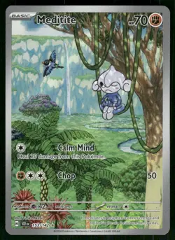 2024 Meditite 153/142 Illustration Rare Holo NM SV07: Stellar Crown Pokemon - Image 1