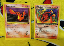 Vintage 1999-2000 Pokemon Team Rocket Dark Charmander and Charmeleon NM - Image 1