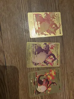 Premium Gold Foil Fan Art Vinyl Collector Pokemon Lot Of 9 - Image 1