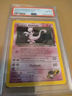 2000 POKEMON GYM CHALLENGE HOLO #14 ROCKET'S MEWTWO PSA 8 - Image 1