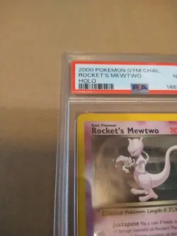 2000 POKEMON GYM CHALLENGE HOLO #14 ROCKET'S MEWTWO PSA 8 - Image 4